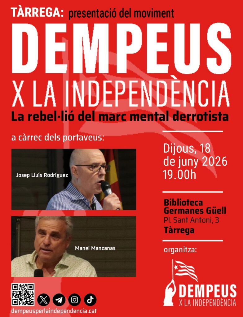 Acte de presentació Dempeus per la independència a Tàrrega